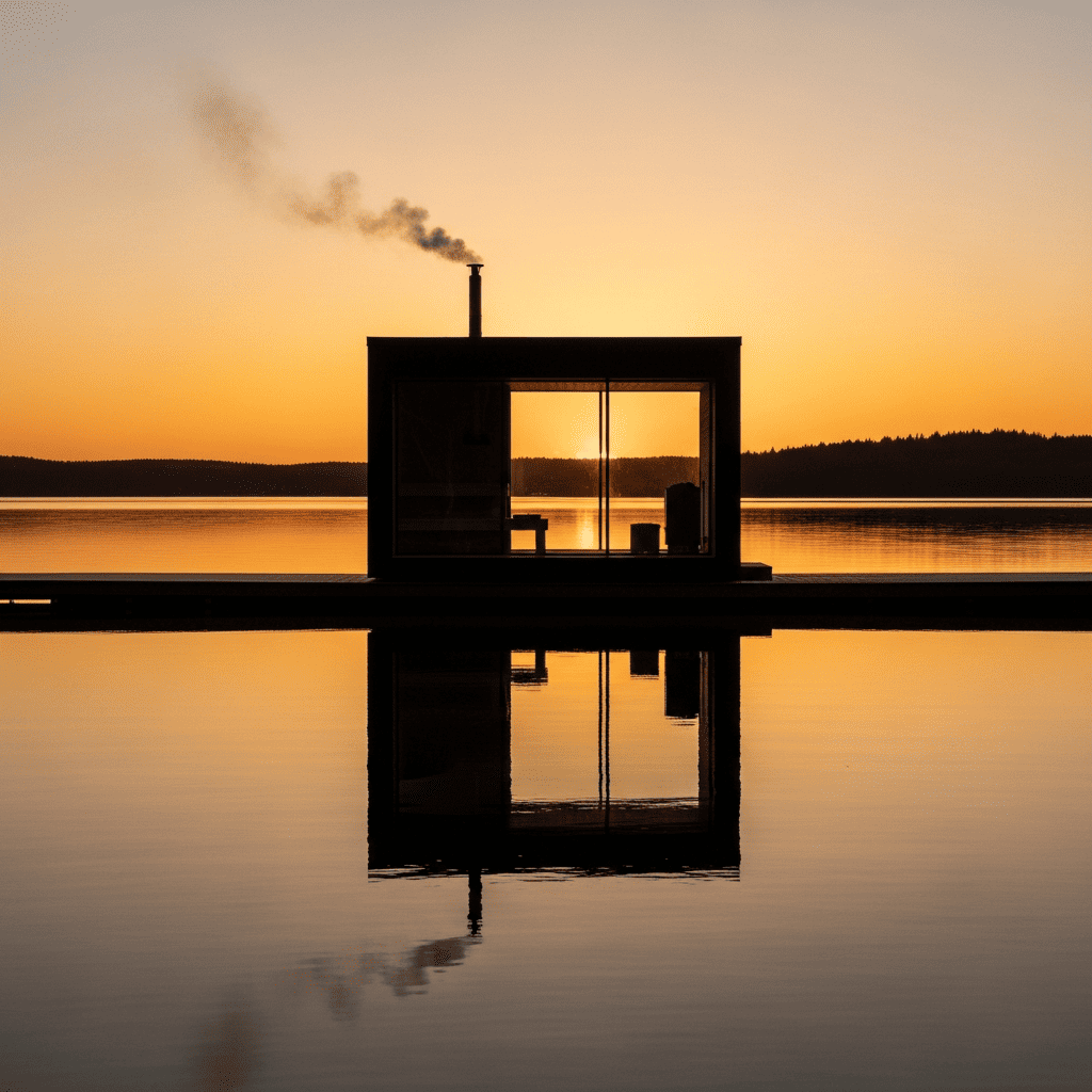 Lake sauna view